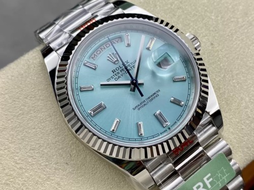 ARF공장 롤렉스 데이데이트 아이스블루 다이얼 바게트다이아 화이트골드 40mm m228236