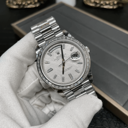 GM공장 롤렉스 데이데이트 메테오 다이얼 바게트 인덱스 다이아 베젤 40mm V3(텅스텐 헤비 버전) 228236