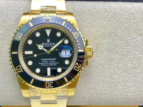 VS공장 롤렉스 서브마리너 검판 금통 40mm 116618 LN