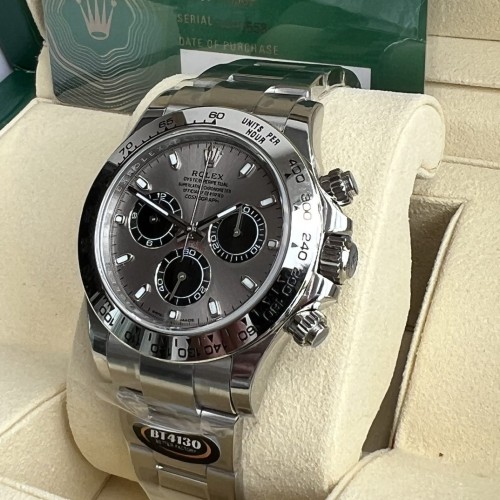 BT공장 롤렉스 데이토나 크로노그래프 그레이 다이얼 바인덱스 SS 브레이슬릿 40mm 116509