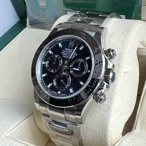 BT공장 롤렉스 데이토나 크로노그래프 청판 다이얼 바인덱스 SS 브레이슬릿 40mm 116506