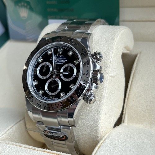 BT공장 롤렉스 데이토나 크로노그래프 검판 다이얼 8P다이아 SS 브레이슬릿 40mm 116509