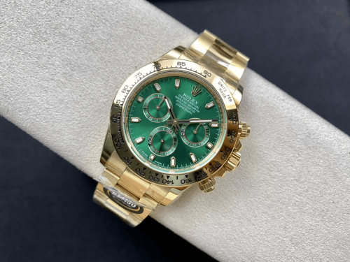 BT공장 롤렉스 데이토나 크로노그래프 헐크 옐로우골드 다이얼 바인덱스 YG 금통 40mm 116508