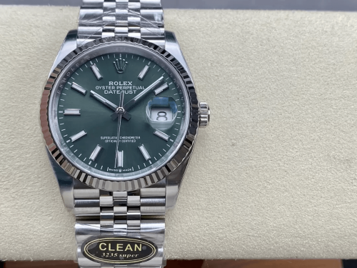 클린공장 롤렉스 데이저스트 그린 다이얼 바인덱스 SS 쥬빌레 36mm 126234