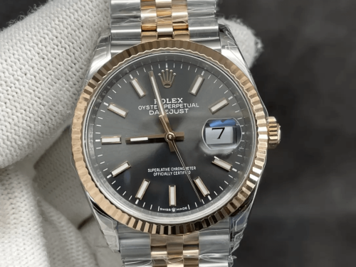 VS공장 롤렉스 데이저스트 그레이 다이얼 바인덱스 로즈골드 콤비 쥬빌레 36mm 126231
