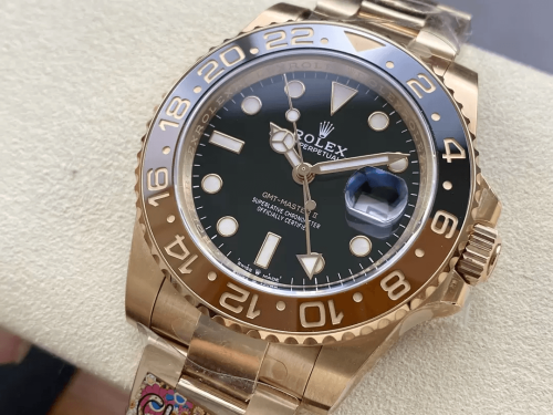 클린공장 롤렉스GMT 마스터2 루트비어 검판 금통 40mm m126715chnr