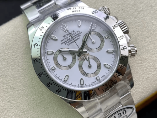 클린공장 롤렉스 데이토나 크로노그래프 화이트 다이얼 바인덱스 SS 브레이슬릿 40mm 116520