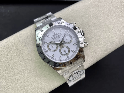 클린공장 롤렉스 데이토나 크로노그래프 화이트 다이얼 바인덱스 SS 브레이슬릿 40mm 116520