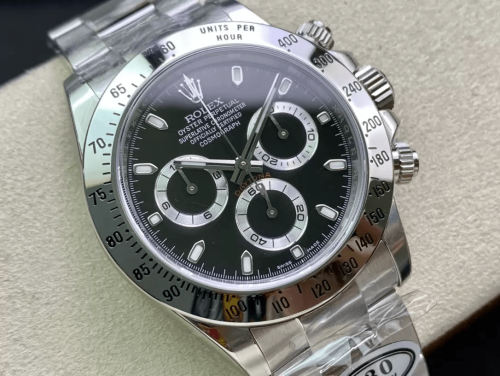 클린공장 롤렉스 데이토나 크로노그래프 검판 다이얼 바인덱스 SS브레이슬릿 40mm 116520