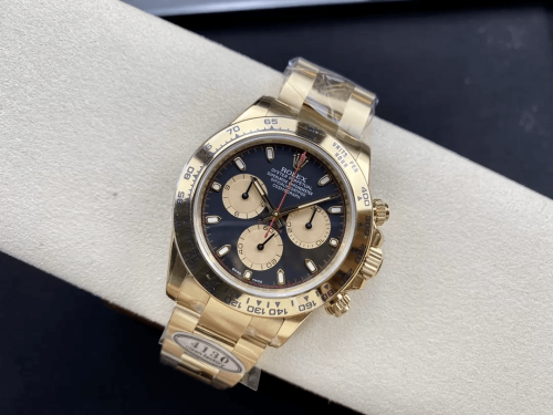클린공장 롤렉스 데이토나 크로노그래프 검판 다이얼 바인덱스 YG 금통 40mm 116508