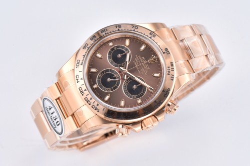 클린공장 롤렉스 데이토나 크로노그래프 초코 다이얼 바인덱스 RG 금통 40mm 116505