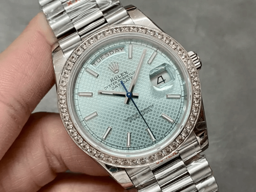 GM공장 롤렉스 데이데이트 아이스블루 그리드 다이얼 바인덱스 다이아베젤 40mm V3(텅스텐 헤비 버전) 228236
