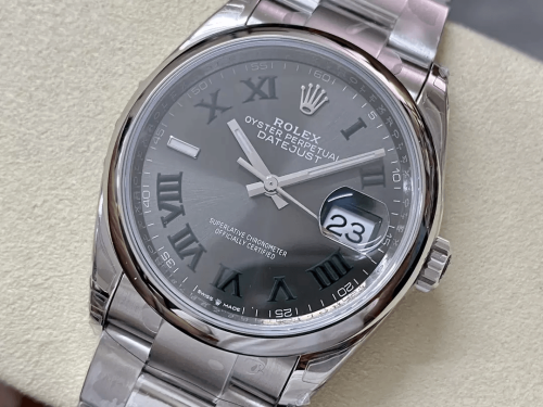 VS공장 롤렉스 데이저스트 그레이 윔블던 로만 다이얼 스무스 베젤 오이스터 36mm 126200