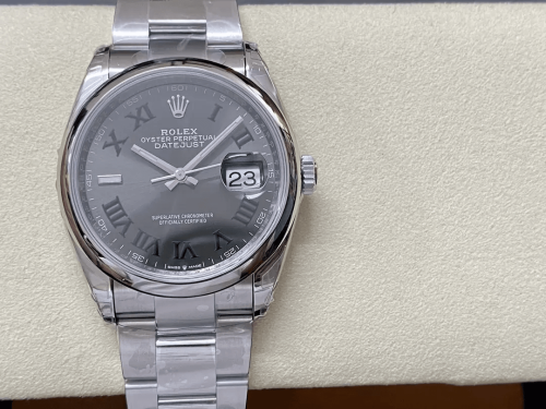 VS공장 롤렉스 데이저스트 그레이 윔블던 로만 다이얼 스무스 베젤 오이스터 36mm 126200