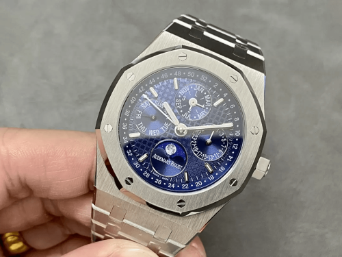 BBR 공장 오데마피게 로얄오크 퍼페츄얼 블루 다이얼 스틸 SS브레이슬릿 41mm 26574