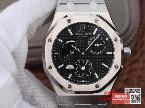 TWA공장 오데마피게 로얄오크 블랙 텍스처 다이얼 스틸 SS 브레이슬릿 41mm 26120