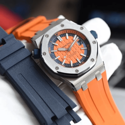 JF공장 오데마피게 로얄오크 오프쇼어 다이버 오렌지 다이얼 러버 스트랩 42mm 15710ST