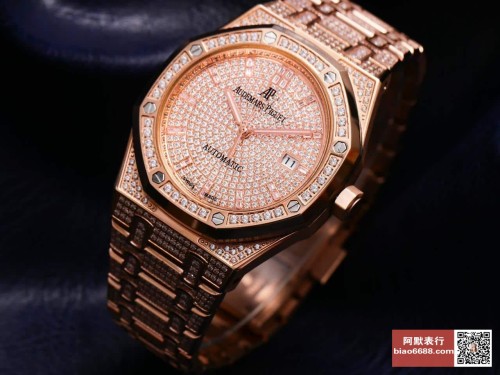 APF공장 오데마피게 로얄오크 풀다이아 셋팅 로즈골드 41mm 15452OR