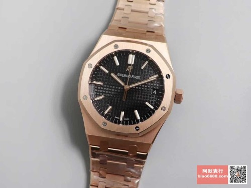 OM공장 오데마피게 로얄오크 블랙 다이얼 로즈골드 금통 41mm 15500OR