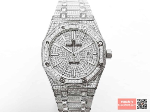 TZ공장 오데마피게 로얄오크 TRF RG 화이트골드 풀다이아세팅 41mm 15452BC