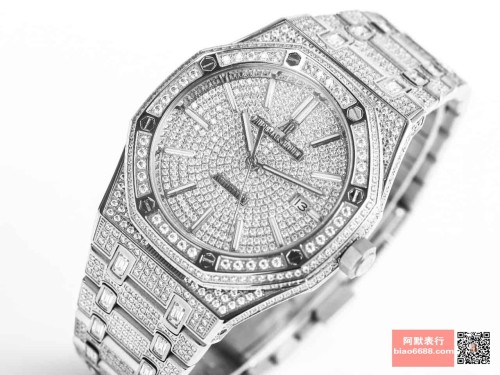 TZ공장 오데마피게 로얄오크 TRF RG 화이트골드 풀다이아세팅 41mm 15452BC