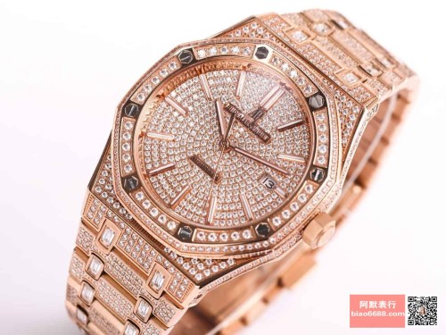 TZ공장 오데마피게 로얄오크 TRF RG 로즈골드 풀다이아세팅 41mm 15452OR