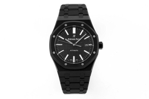 ZF공장 오데마피게 로얄오크 블랙 텍스처 다이얼 DLC 브레이슬릿 41mm 15400ST