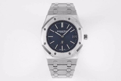 KZ공장 오데마피게 로얄오크 블루 텍스처 다이얼 스틸 SS 브레이슬릿 39mm 15202BC