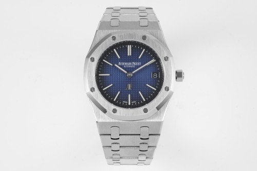 KZ공장 오데마피게 로얄오크 스모키 블루 텍스처 다이얼 스틸 SS 브레이슬릿 39mm 15202BC