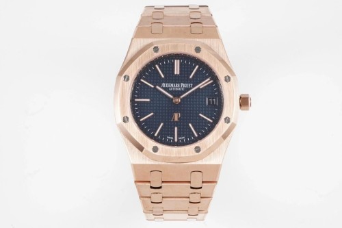KZ공장 오데마피게 로얄오크 블루 텍스처 다이얼 로즈골드 금통 39mm 15202OR