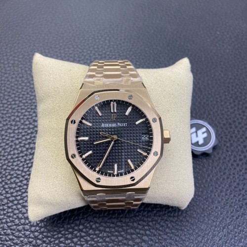 ZF공장 오데마피게 로얄오크 플라잉 블랙 다이얼 로즈골드 금통 V2 41mm 15500OR