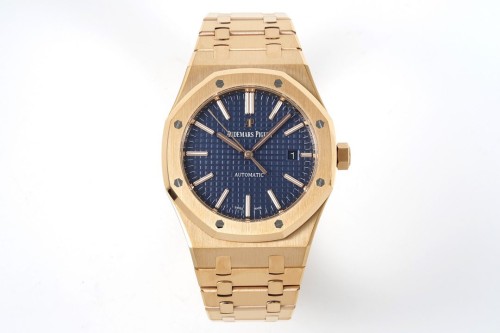 ZF공장 오데마피게 로얄오크 플라잉 블루 다이얼 로즈골즈 금통 41mm 15400OR