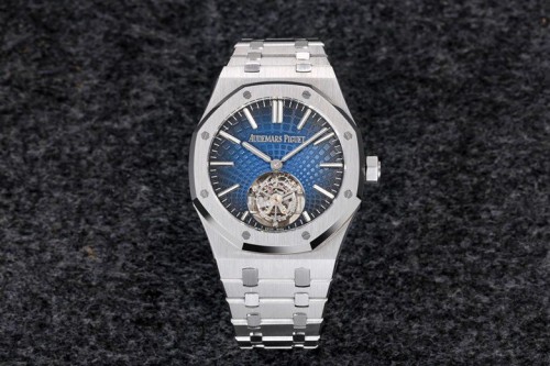 R8공장 오데마피게 로얄오크 플라잉 투르비옹 블루 다이얼 SS 브레이슬릿 41mm 26530PT