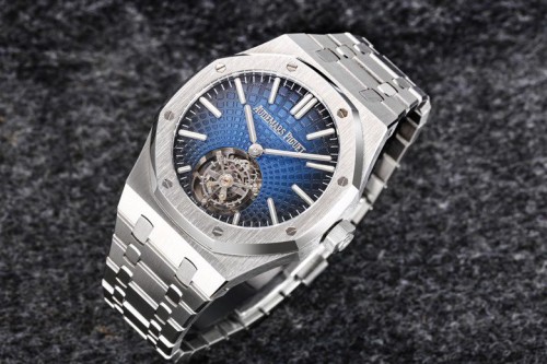 R8공장 오데마피게 로얄오크 플라잉 투르비옹 블루 다이얼 SS 브레이슬릿 41mm 26530PT