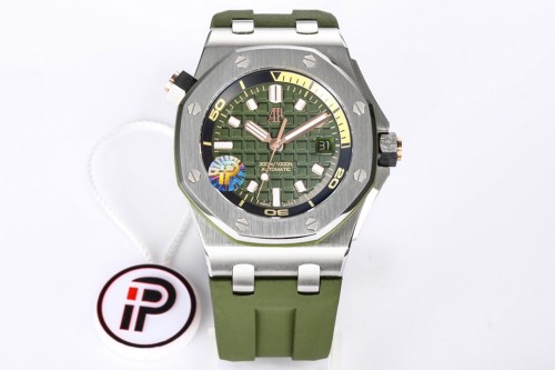 IP공장 오데마피게 로얄오크 오프쇼어 다이버 그린 다이얼 그린 러버 스트랩 42mm 15720ST