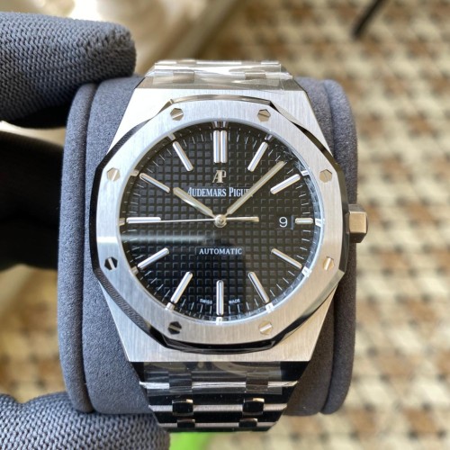 APS공장 오데마피게 로얄오크 블랙 텍스처 다이얼 SS 브레이슬릿 41mm V3 15400ST