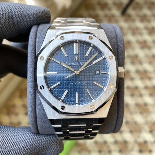 APS공장 오데마피게 로얄오크 블루 텍스처 다이얼 SS 브레이슬릿 41mm V3 15400ST