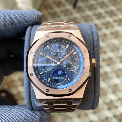 APS공장 오데마피게 로얄오크 퍼페츄얼 캘린더 청판 다이얼 RG 금통 41mm 26574
