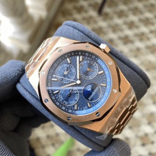 APS공장 오데마피게 로얄오크 퍼페츄얼 캘린더 청판 다이얼 RG 금통 41mm 26574