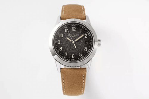 PPF공장 파텍필립 칼라트라바 그레이 다이얼 SS 베이지 가즉 밴드 40mm 5226