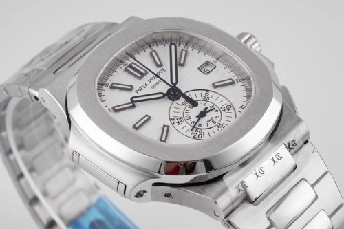 3K공장 파텍필립 노틸러스 트래블타임 화이트 다이얼 SS 브레이슬릿 40mm 5980