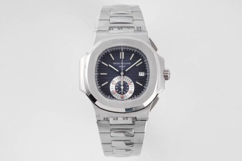 3K공장 파텍필립 노틸러스 트래블타임 청판 다이얼 SS 브레이슬릿 40mm 5980