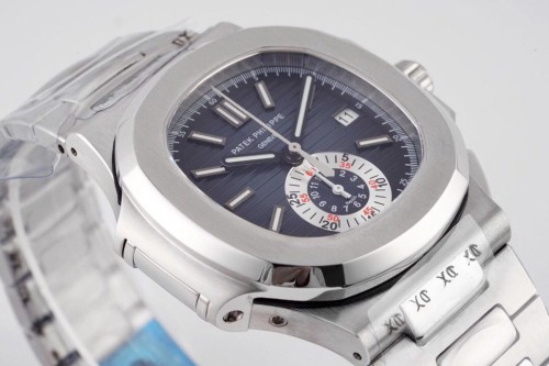 3K공장 파텍필립 노틸러스 트래블타임 청판 다이얼 SS 브레이슬릿 40mm 5980