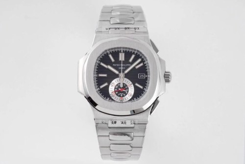 3K공장 파텍필립 노틸러스 트래블타임 검판 다이얼 SS 브레이슬릿 40mm 5980