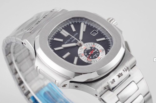 3K공장 파텍필립 노틸러스 트래블타임 검판 다이얼 SS 브레이슬릿 40mm 5980