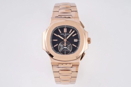3K공장 파텍필립 노틸러스 트래블타임 검판 다이얼 로즈골드 금통 40mm 5980