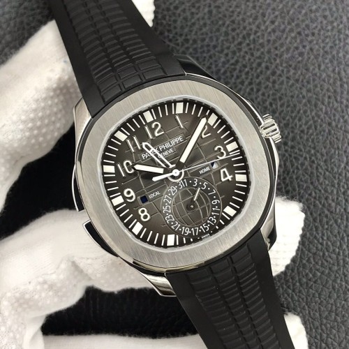 ZF공장 파텍필립 아쿠아넛 트래블타임 그레이 다이얼 SS 41mm 5164