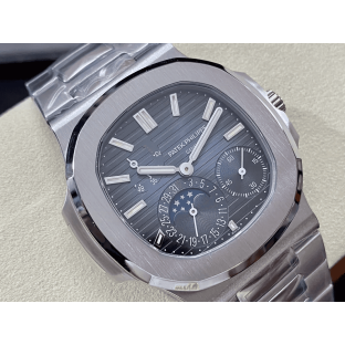 PPF 공장 파텍필립 노틸러스 컴플리케이션 문페이즈 블루 다이얼 SS 브레이슬릿 41mm 5712