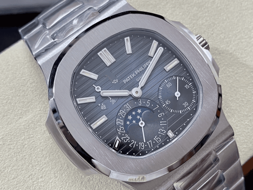 PPF 공장 파텍필립 노틸러스 컴플리케이션 문페이즈 블루 다이얼 SS 브레이슬릿 41mm 5712
