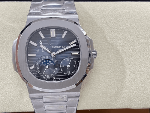 PPF 공장 파텍필립 노틸러스 컴플리케이션 문페이즈 블루 다이얼 SS 브레이슬릿 41mm 5712